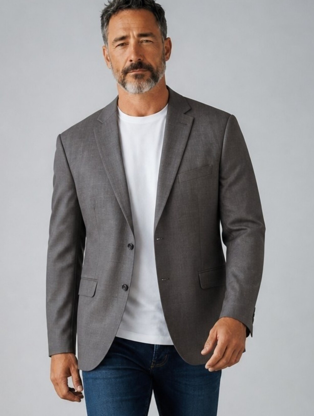 Joseph Abboud JOE Custom Made 100% Wool Blazer Sport Coat Men's 50L Gray